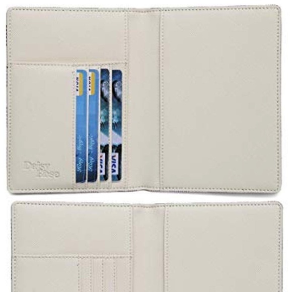 - LUX Cream checkered  RFID Passport Holder …NEW - Picture 5 of 8